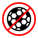 No ball game sign icon