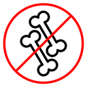 No bones sign icon