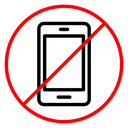 No cell phone sign icon
