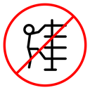 No climbing allowed sign icon