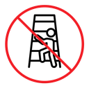 No climbing allowed sign icon
