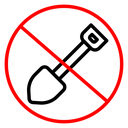 No digging sign icon