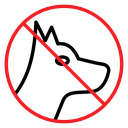 No dogs allowed sign icon