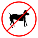 No dogs allowed sign icon