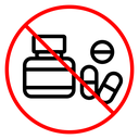 No drugs sign icon