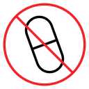 No drugs sign icon