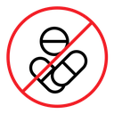 No drugs sign icon