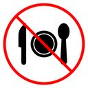 No eating sign icon