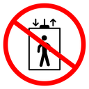 No Elevator Sign icon