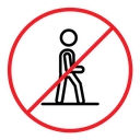 No entry sign icon