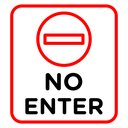 No entry sign 2 icon