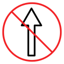No entry sign icon