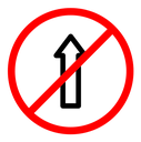 No entry sign icon