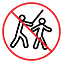 No fight sign icon