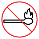 No fire sign icon