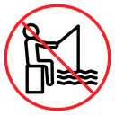 No fishing sign icon