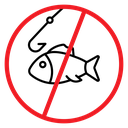 No Fishing Sign icon