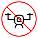No fly drones sign icon
