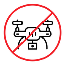 No fly drones sign icon