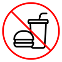 No food allowed sign icon