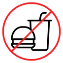 No food allowed sign icon