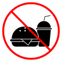 No food allowed sign icon