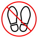 No foot print sign icon
