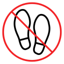 No foot print sign icon