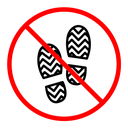 No foot print sign icon