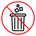 No garbage sign icon