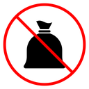 No garbage sign icon