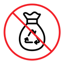 No garbage sign icon