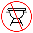 No grill sign icon