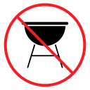 No grill sign icon