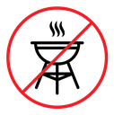 No grill sign icon