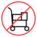 No hand truck sign icon