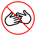 No handshake sign icon