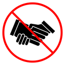 No handshake sign icon