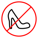 No high heels sign icon