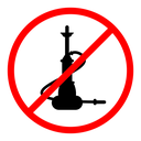 No hookah sign icon