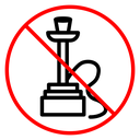 No hookah sign icon