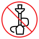 No hookah sign icon