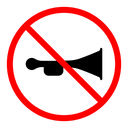 No horn sign icon