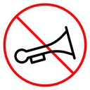 No horn sign icon