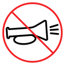 No horn sign icon