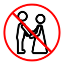 No hugs no kiss icon