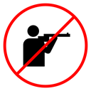 No hunting sign Color Outline icon
