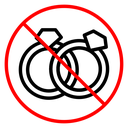 No jewelry sign 2 icon