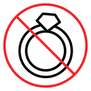 No jewelry sign 2 icon