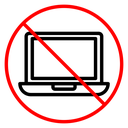 No laptop sign icon